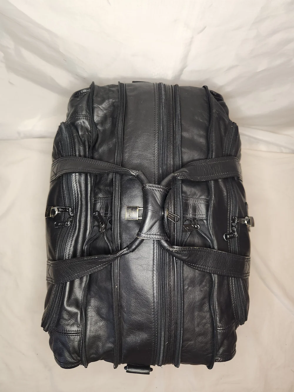 VTG TUMI COLOMBIAN DUAL EXPANDABLE NAPA LEATHER BRIEFCASE CARRYon BAG BLACK